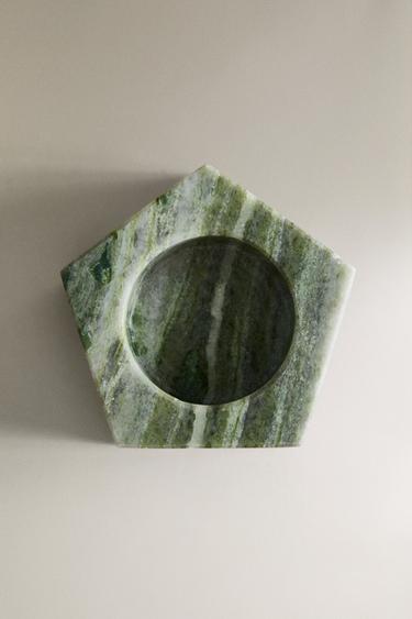 MARBLE STAR TEALIGHT HOLDER - Blue by Zara - Image 1