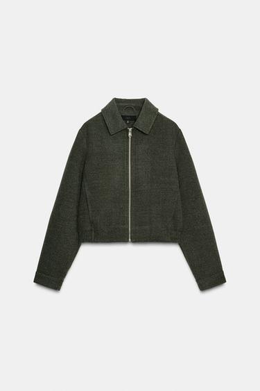 SOFT BOMBER JACKET - Khaki by Zara - Image 0