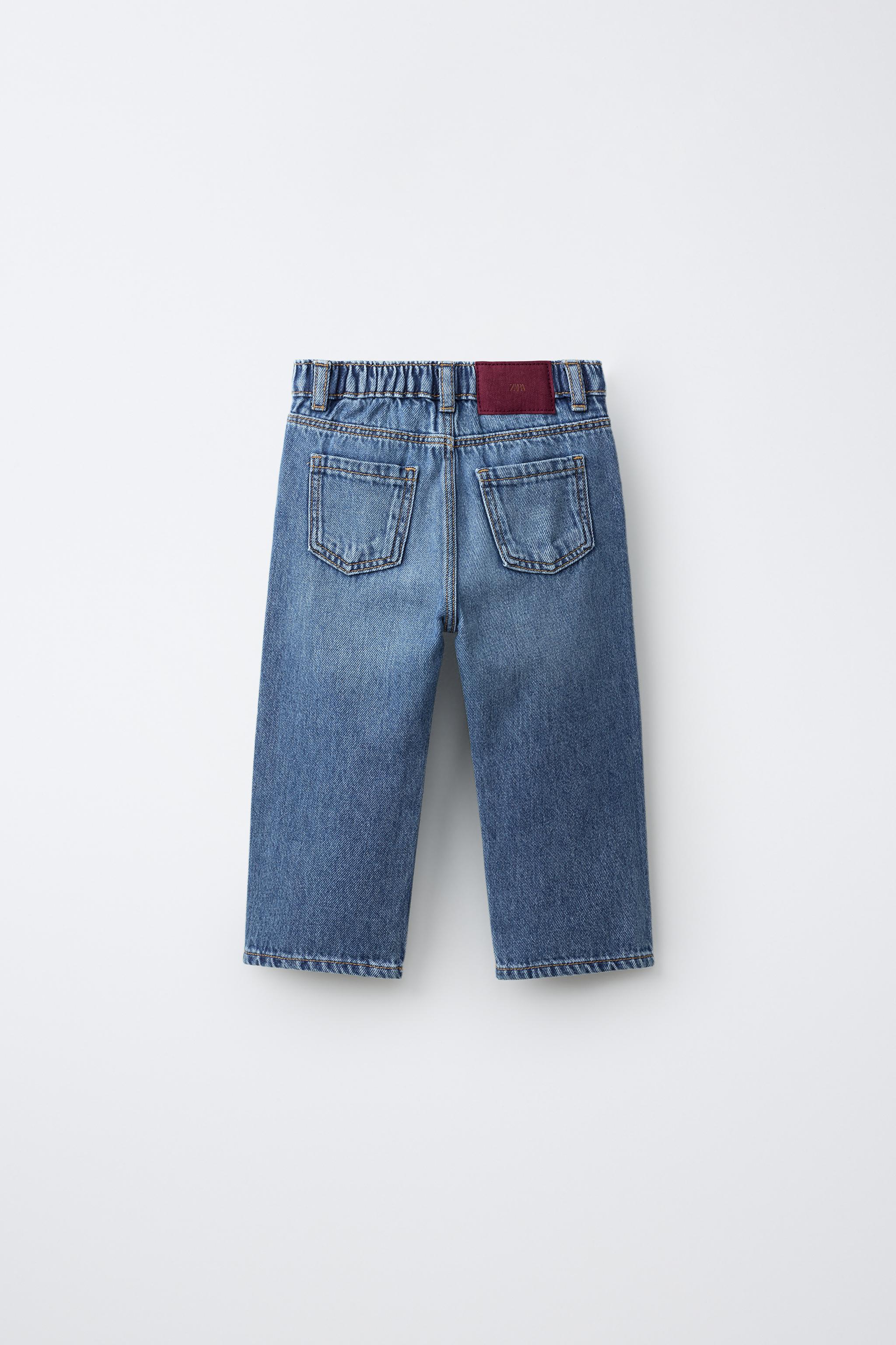 STRAIGHT JEANS — Mid-blue