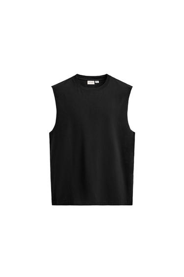 CAMISETA TANK LIGHTWEIGHT RELAXED FIT - Negro de Zara