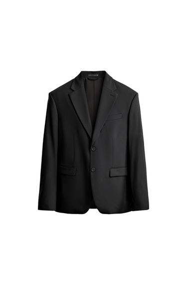 بليزر Slim fit مريح - أسود by Zara