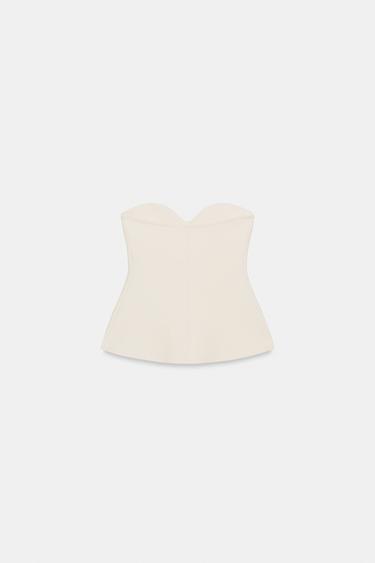 SWEETHEART BANDEAU TOP - Ecru by Zara - Image 5