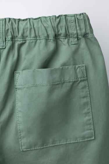CHINO BERMUDA SHORTS - Green by Zara - Image 3