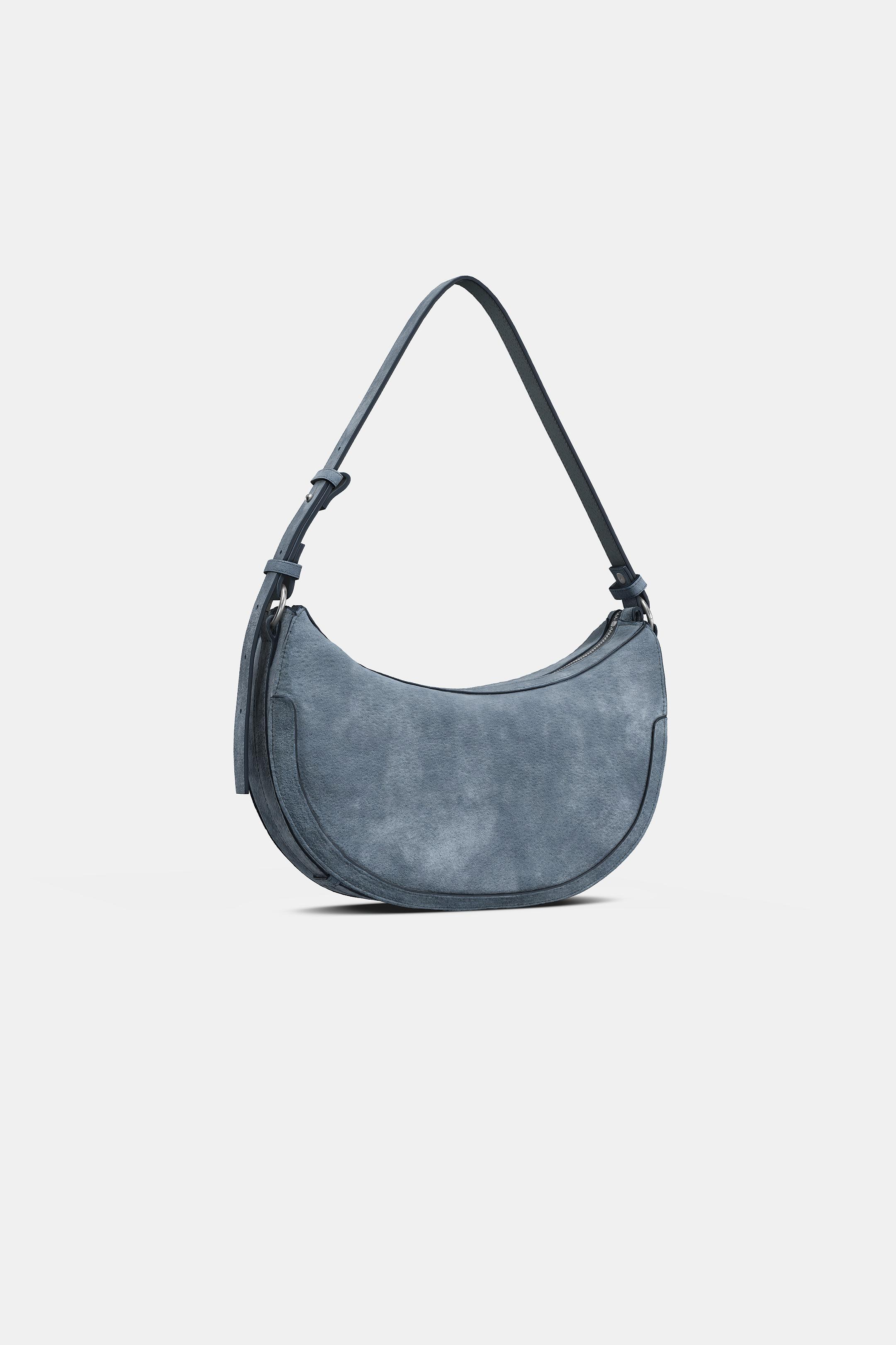 リアルレザーショルダーバッグ - ブルー | ZARA Japan / 日本