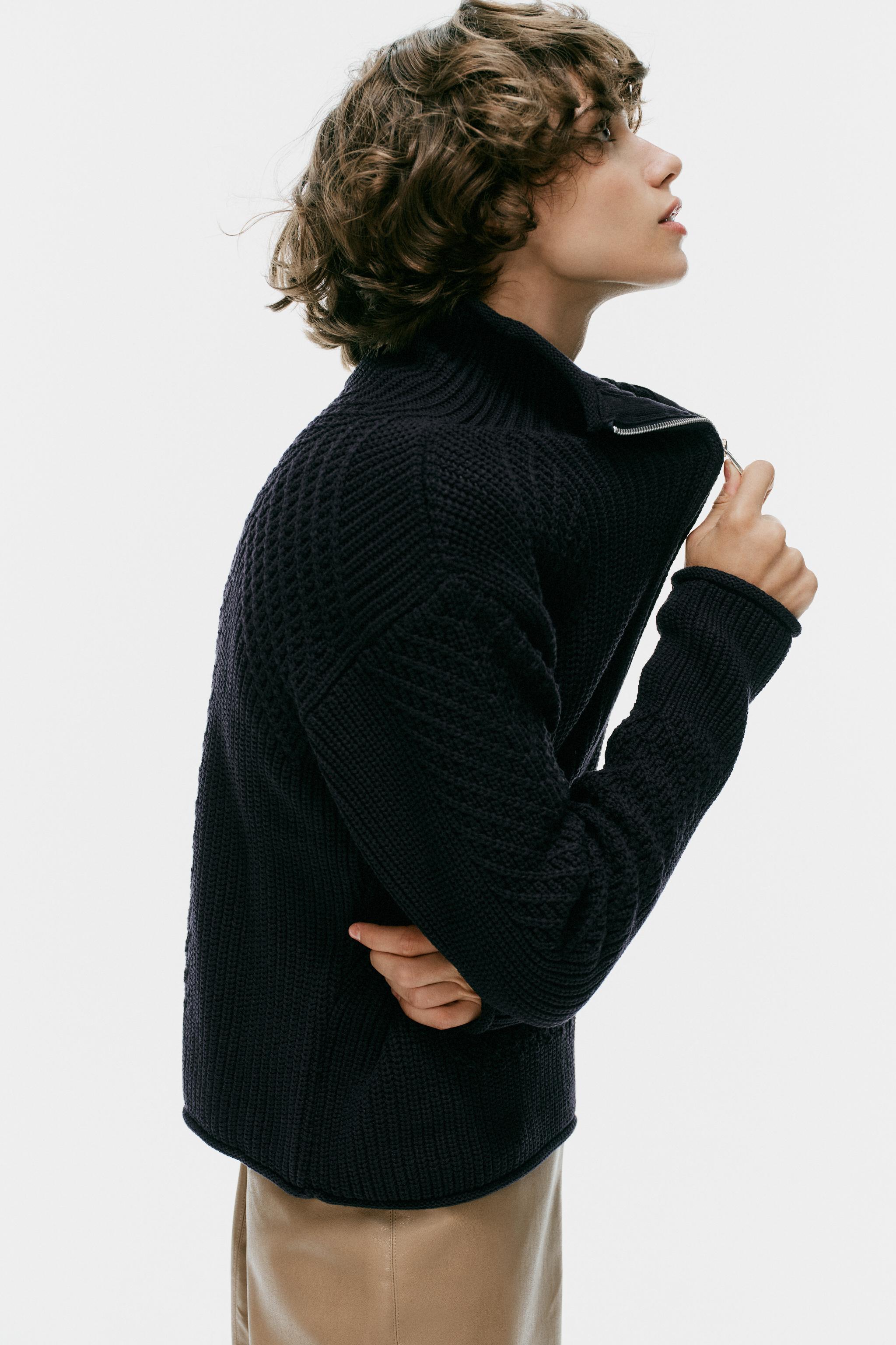 Женские свитеры Zara STRUCTURED KNIT JUMPER — фото 3