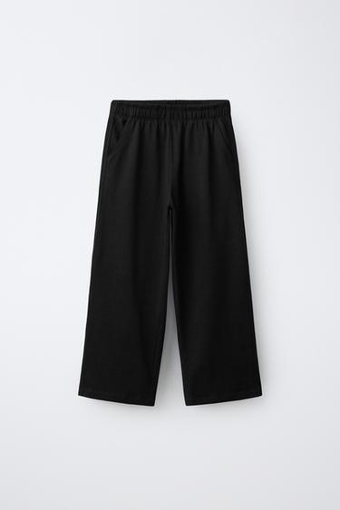 HEAVY JUMPER WIDE-LEG TROUSERS - Black by Zara