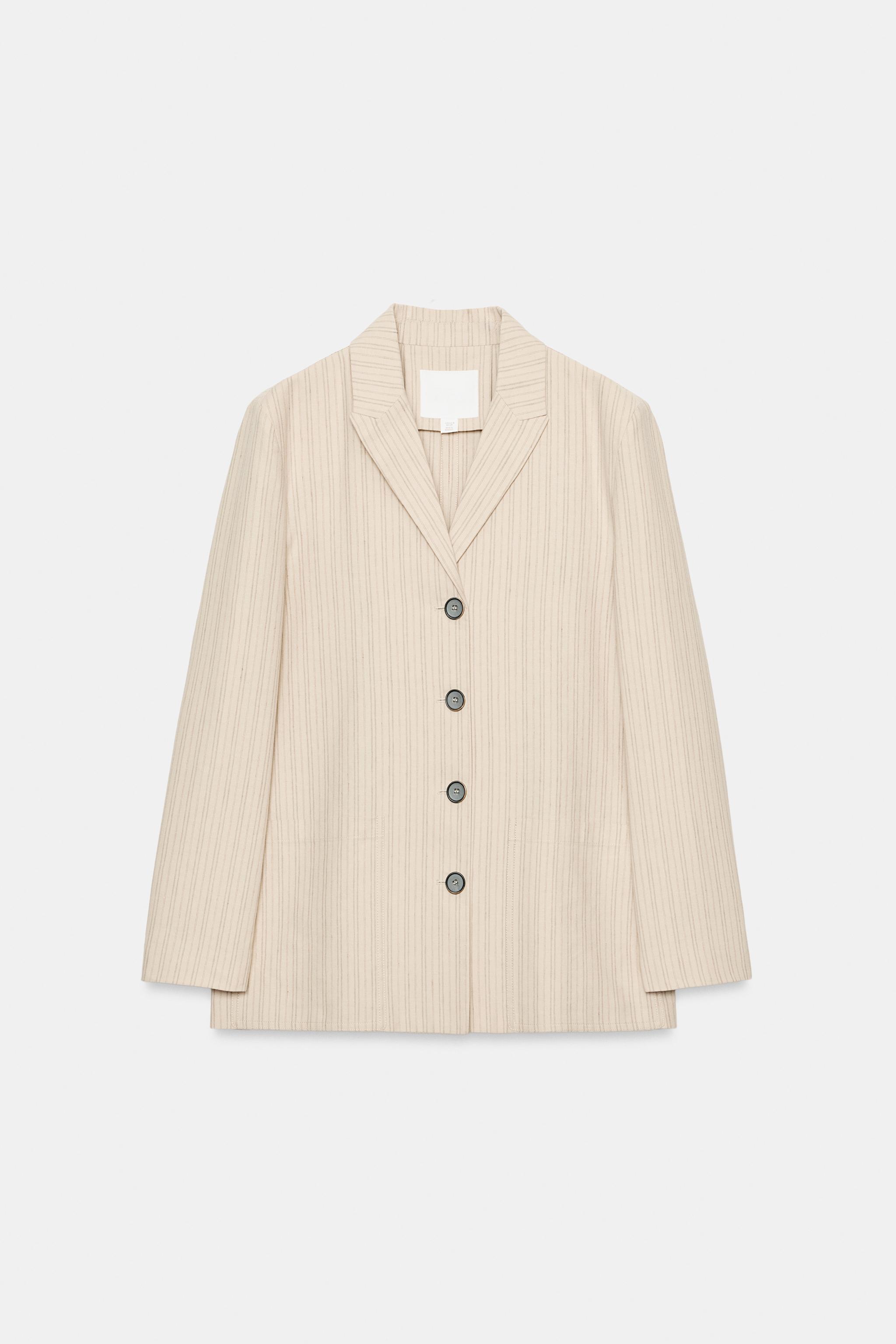 ZW COLLECTION STRIPED LINEN BLAZER
