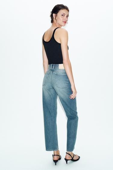 Z1975 SLIM CROPPED MID-WAIST JEANS - Blue / Green by Zara - Image 4