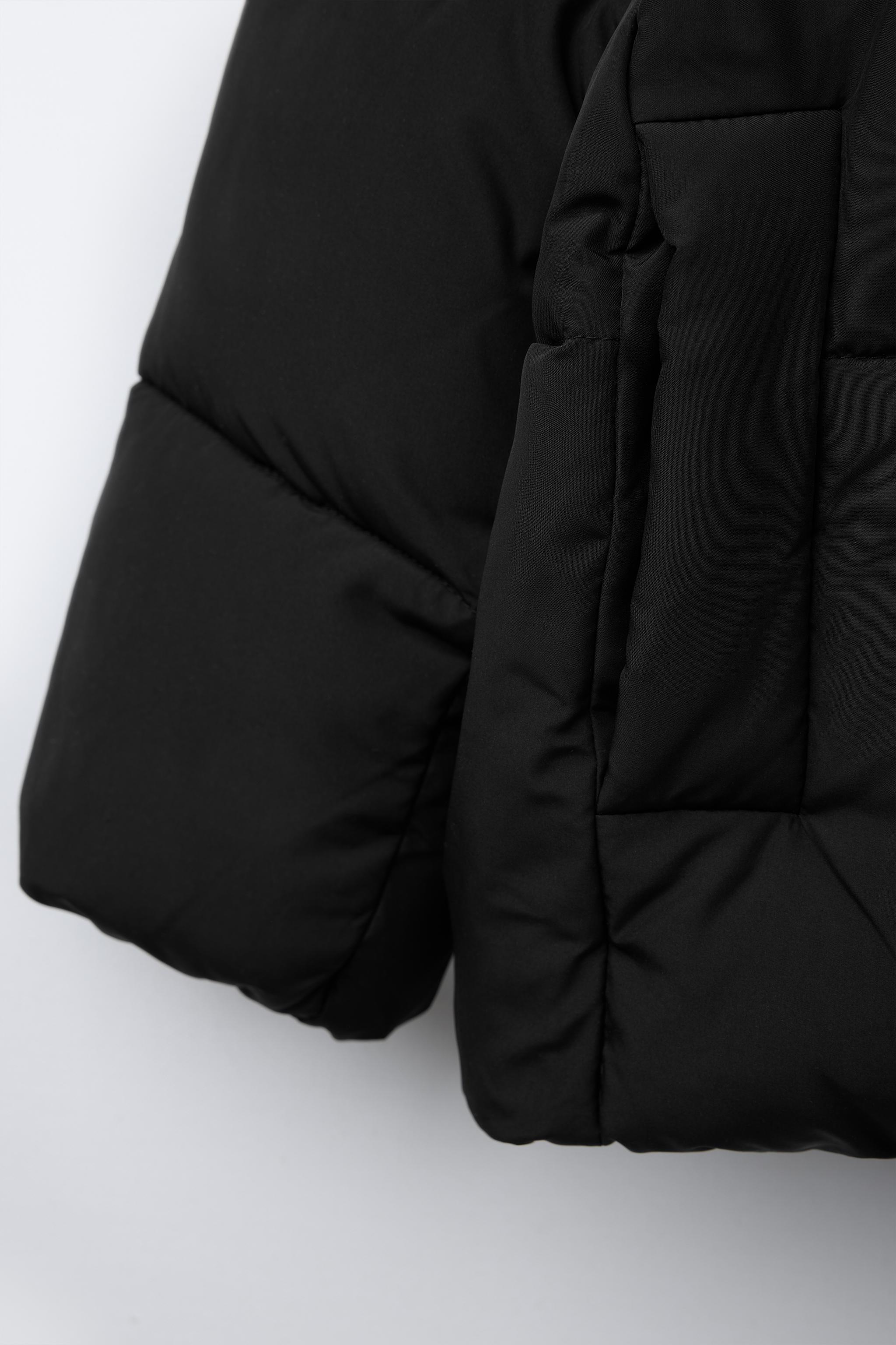 フード付きパフジャケット - ミディアムエクリュ | ZARA Japan