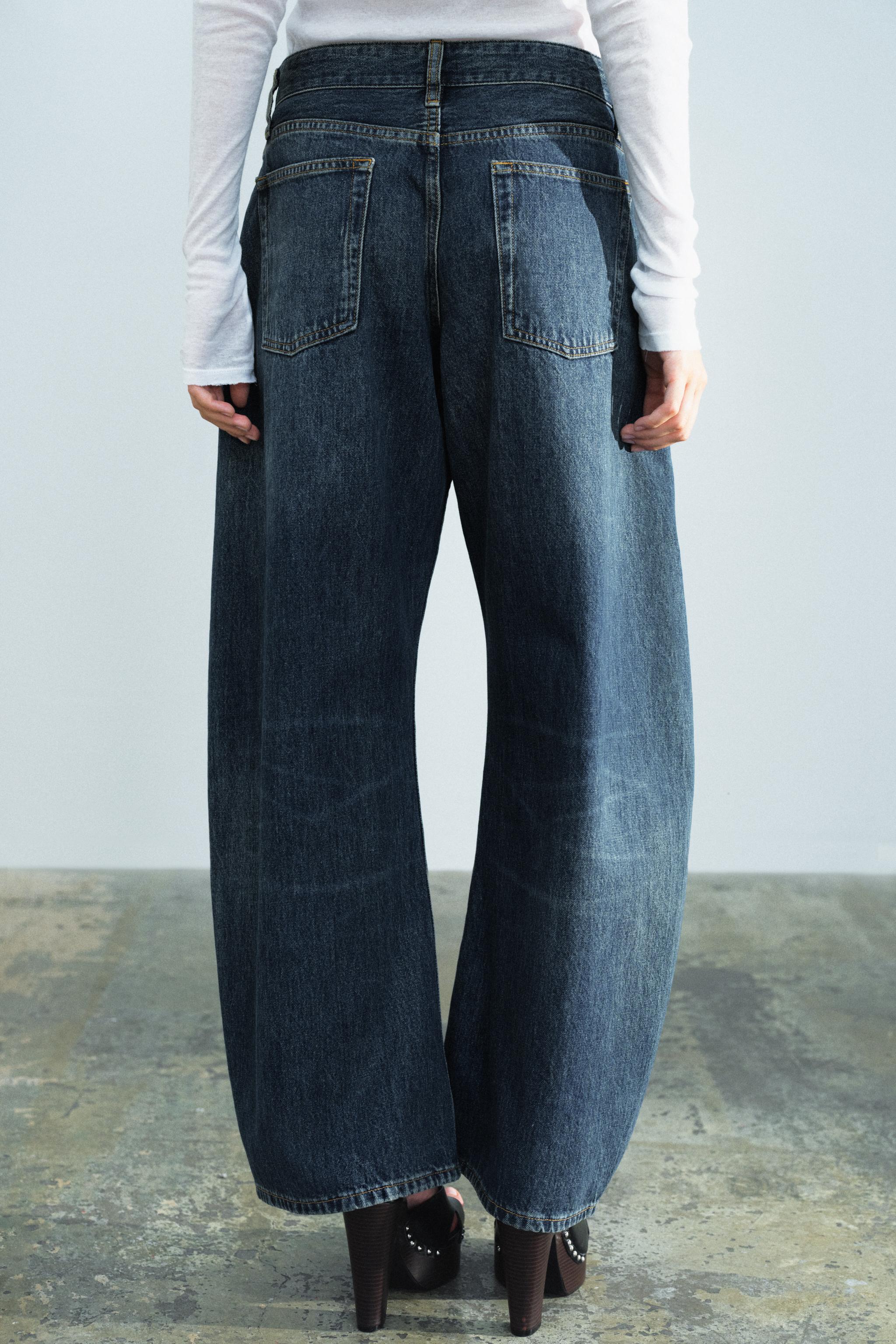 Zara ZW COLLECTION BARREL ORTA BEL JEAN görsel 3
