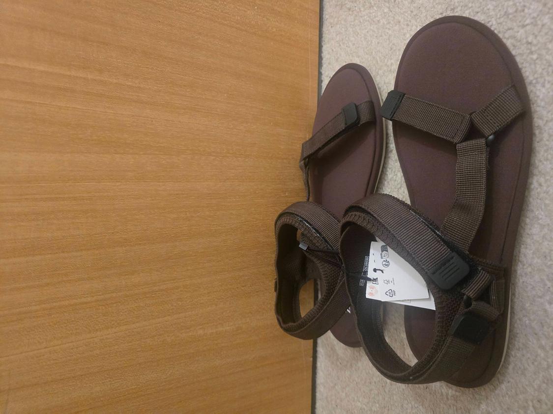 BROWN TECHNICAL FLAT SANDALS UK 8/41 - Image 2