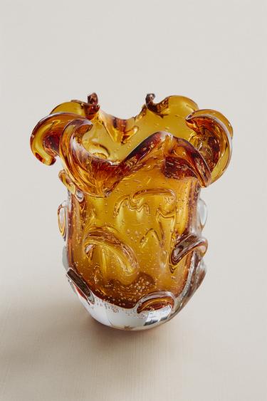 KLEINE DEKORATIVE VASE IN UNREGELMÄSSIGER FORM - Orange von Zara