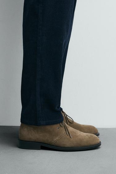 LEATHER BOOTS - Taupe Grey by Zara - Image 0