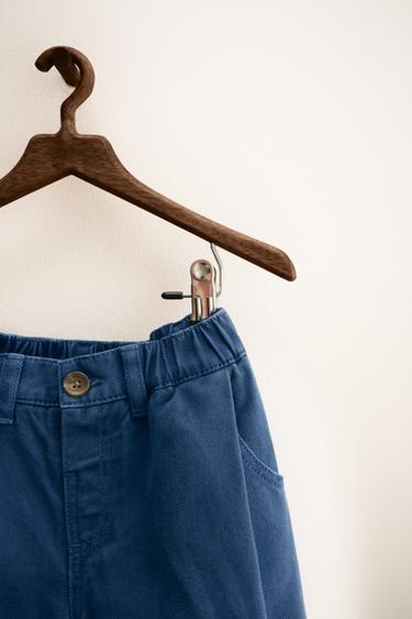 Zara ZARA TIMELESS - WOOL BLEND TWILL BALLOON PANTS - Bluish