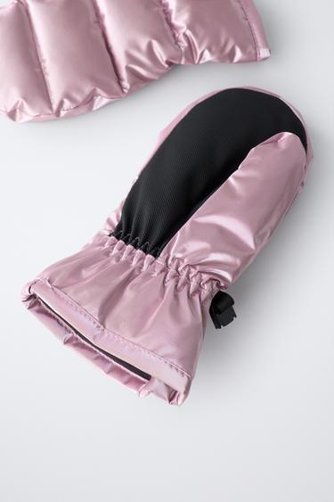 METALLIC WINDPROOF SKI COLLECTION MITTENS - Pink by Zara - Image 2