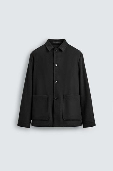 RELAXED FIT WOOL BLEND BLAZER - Black by Zara