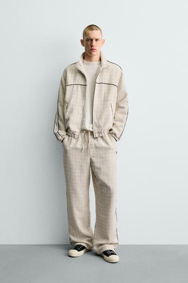 КУРТКА BOXY FIT С КОНТРАСТНОЙ ОТДЕЛКОЙ — ЭКРЮ от Zara — изображение 0