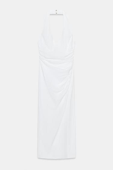 HALTER MIDI DRESS - White by Zara - Image 0
