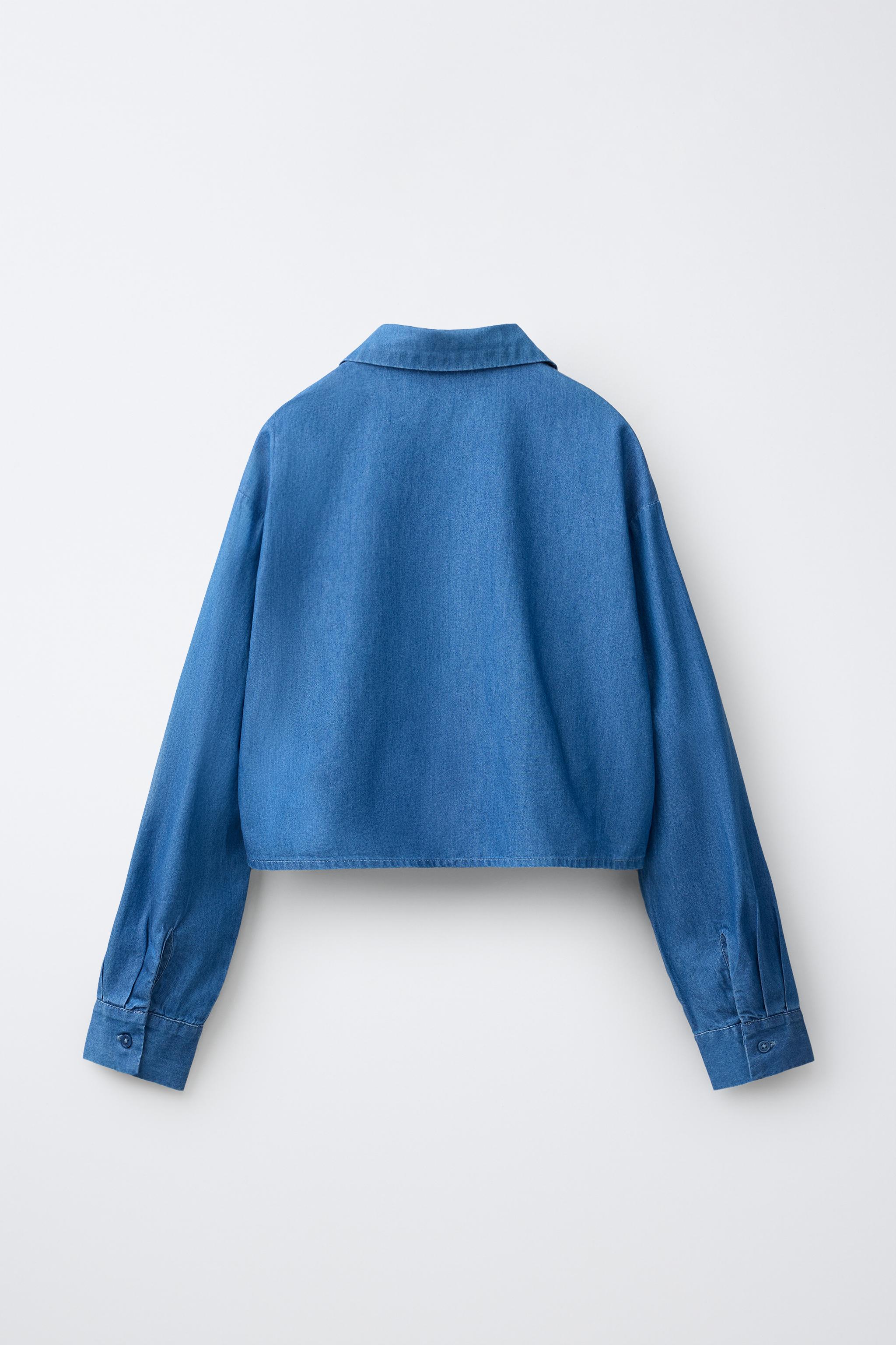 CROPPED SHIRT - Blue | ZARA South Africa