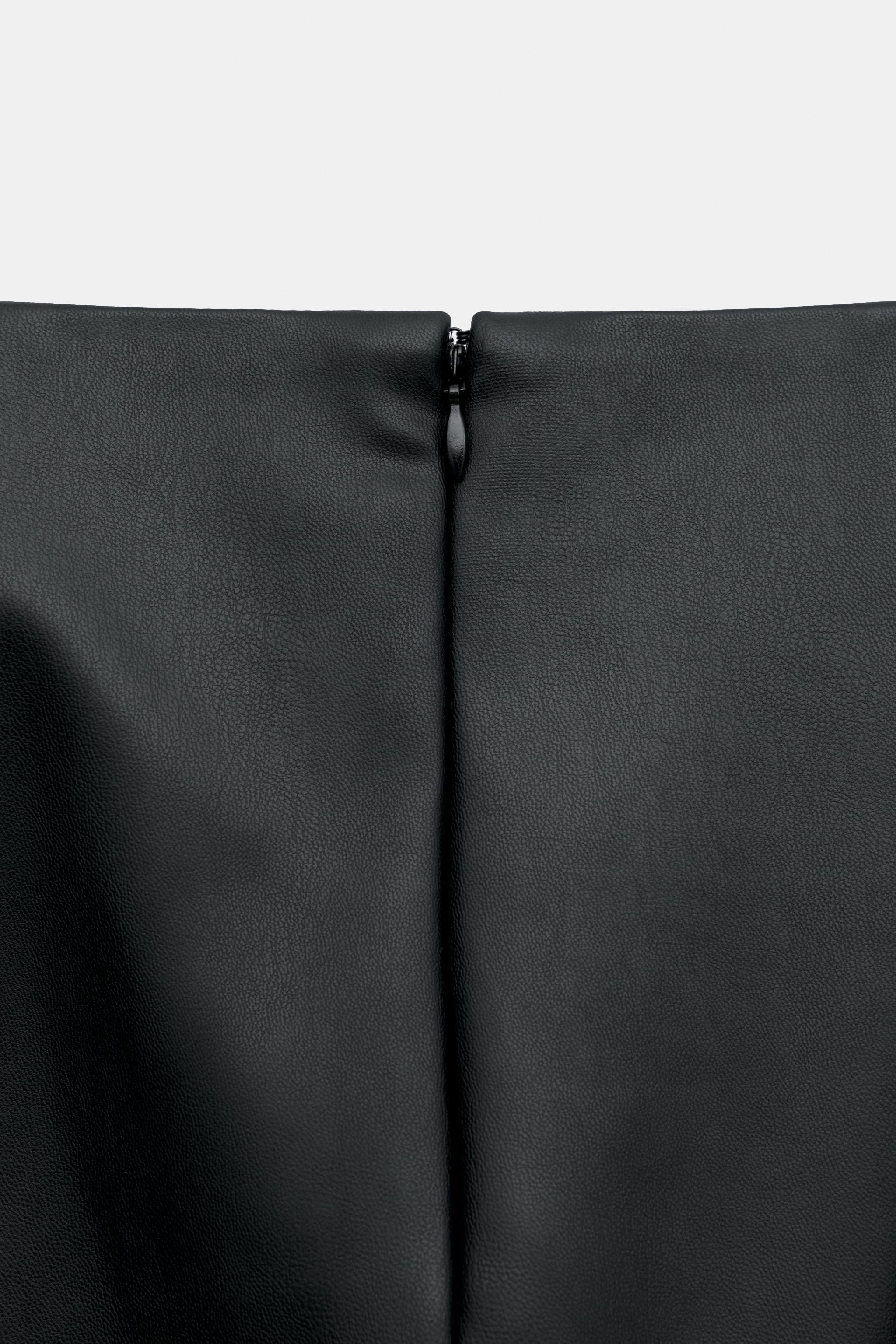 ZW COLLECTION FAUX LEATHER STRAIGHT SKIRT