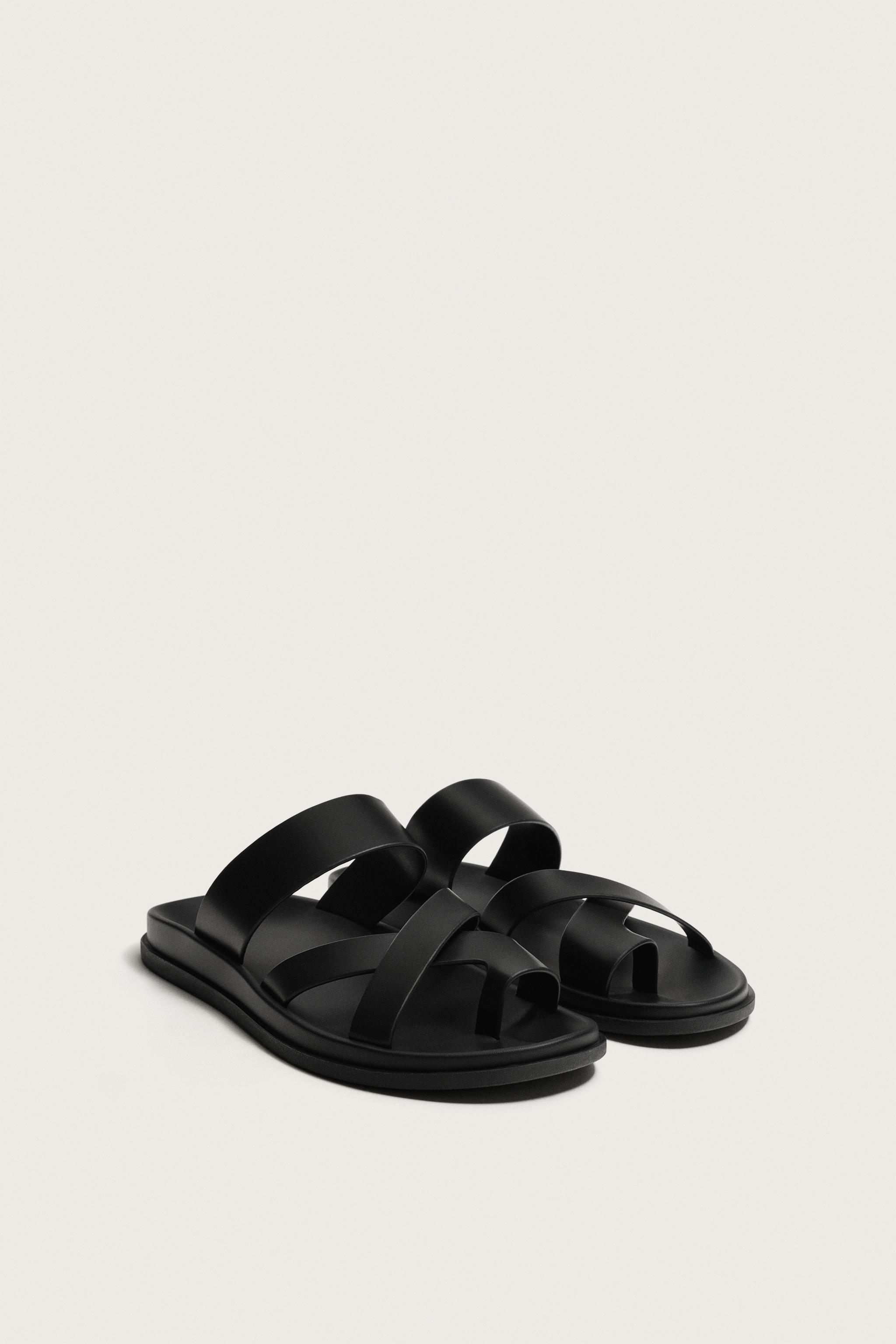 STRAPPY SANDALS — Black