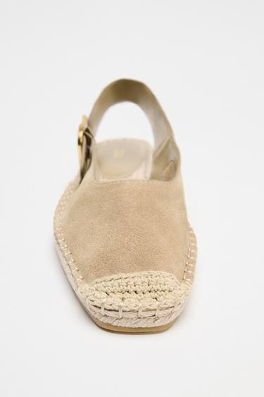 SPLIT SUEDE BRAIDED SLINGBACKS - Light beige by Zara - Image 4