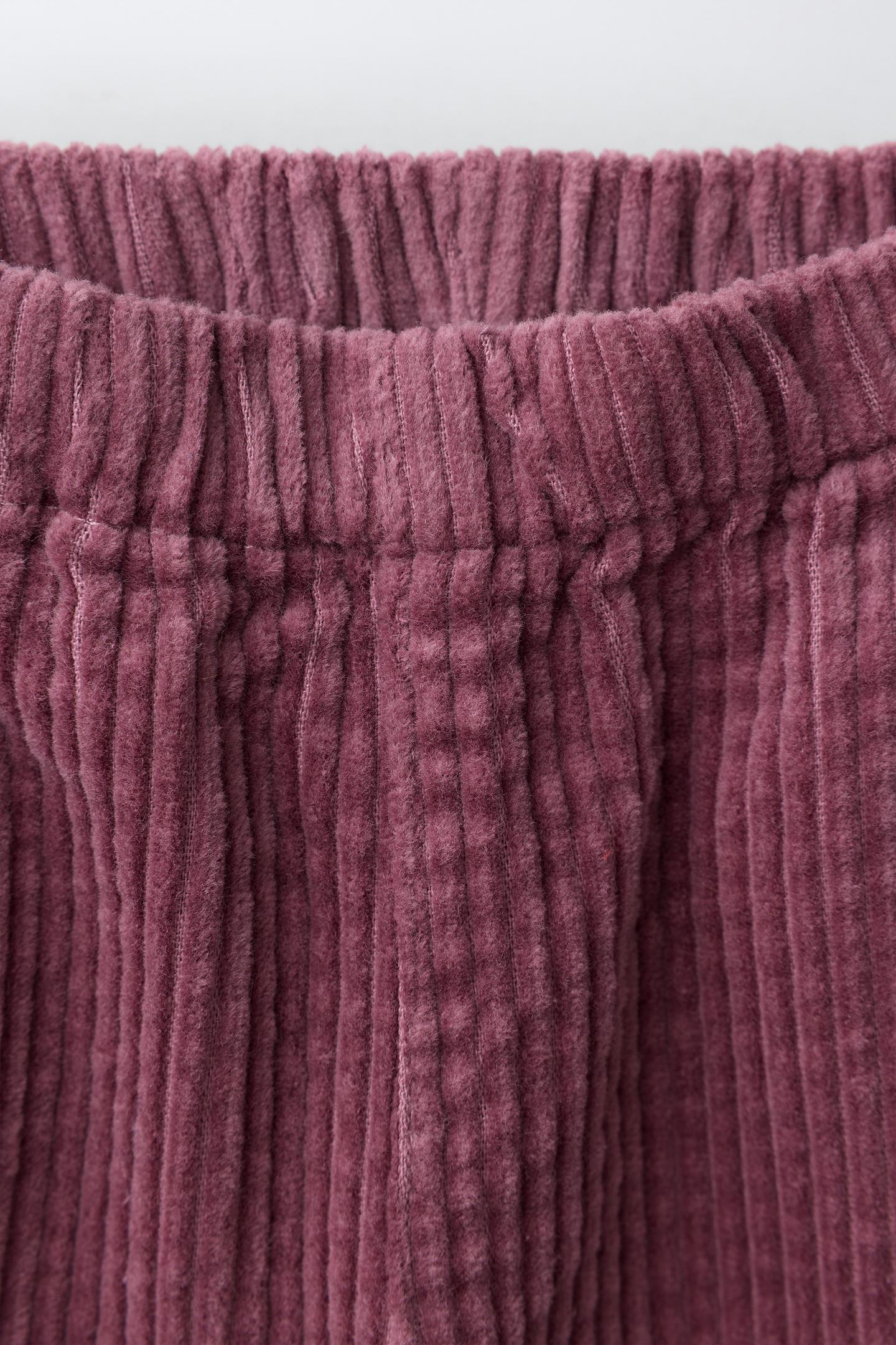 Детские брюки Zara Baggy Corduroy Patch, цвет: Розовый — фото 3