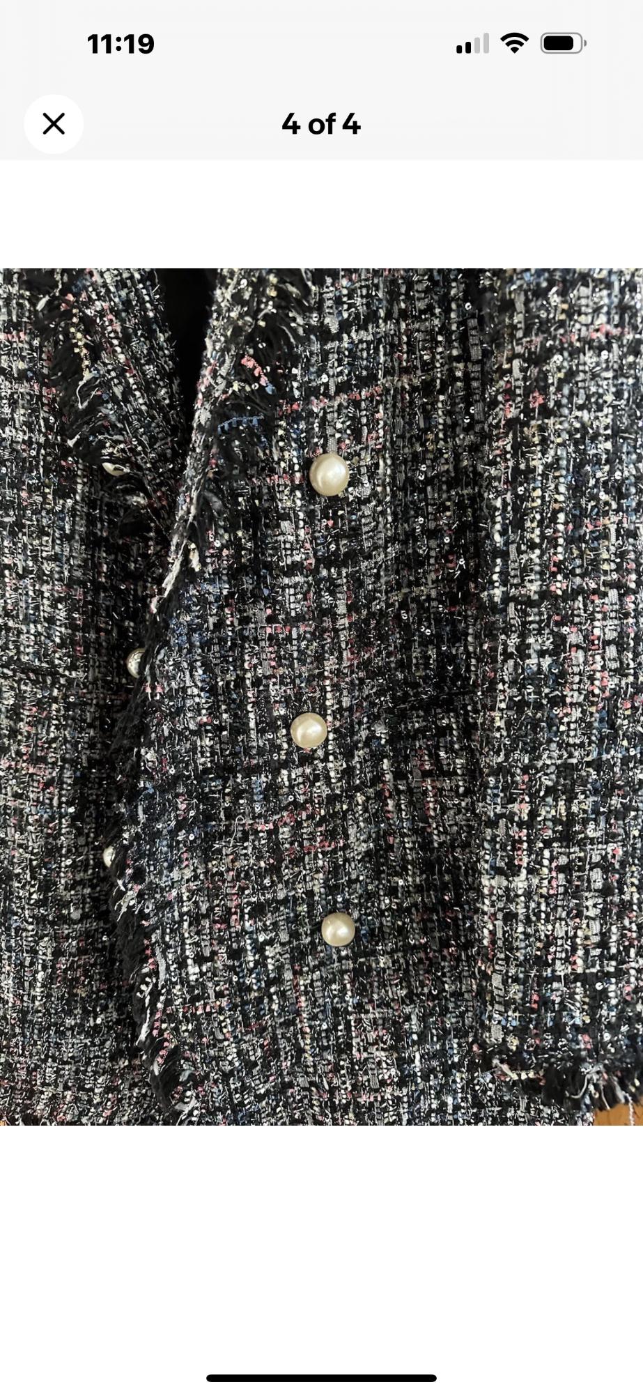 TEXTURED MULTICOLORED LONG BLAZER - Image 4