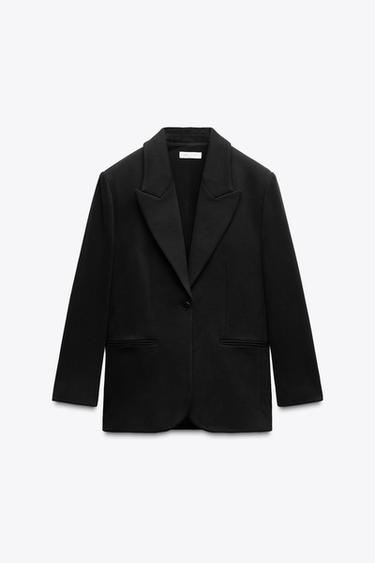OVERSIZE FLEECE BLAZER - Black by Zara