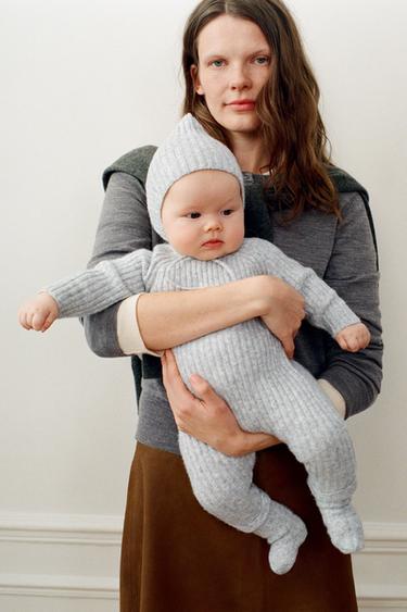 RIBBED KNIT JUMPSUIT - Grey marl by Zara