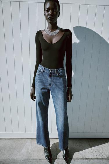 V-NECK BODYSUIT — Black 2
