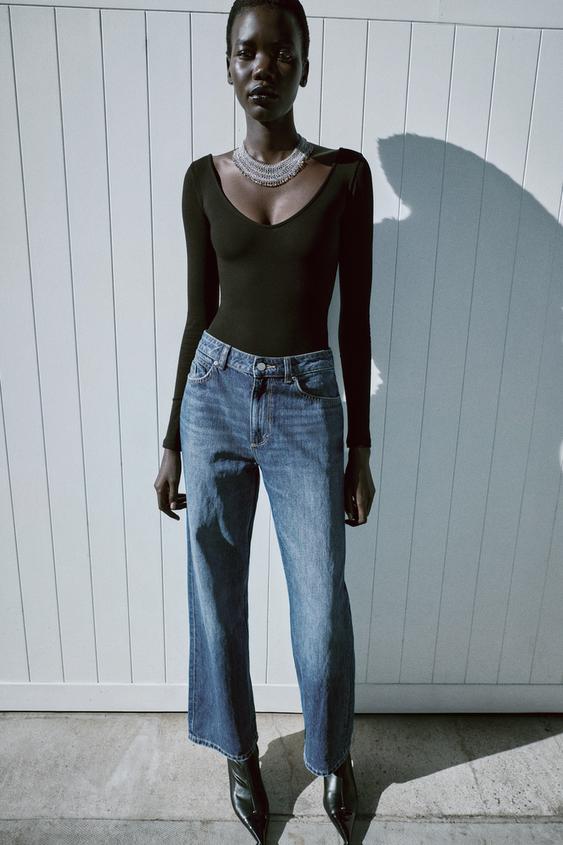 BODY ESCOTE PICO - Negro de Zara - Imagen 0
