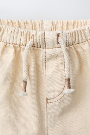 SHORT EN SERGÉ - Écru moyen de Zara - Image 2