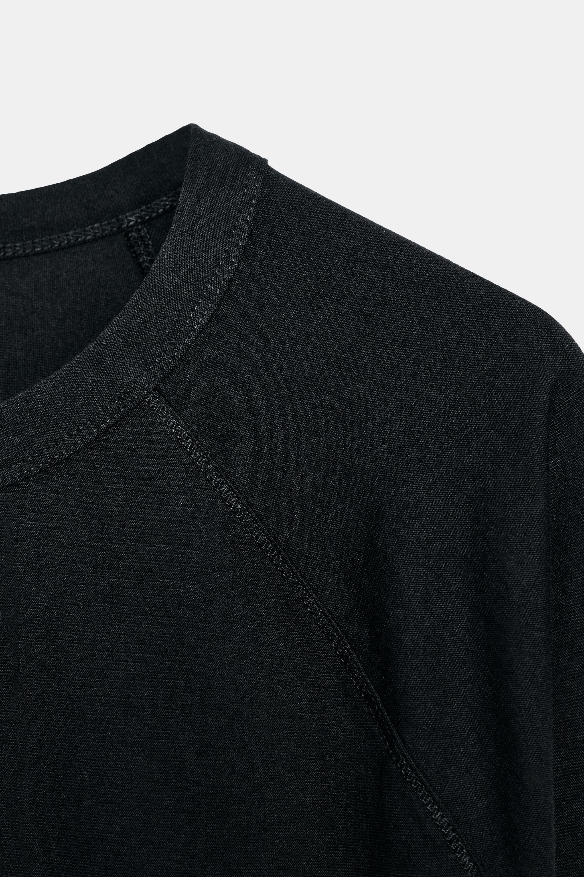 Zara REGLAN UZUN KOLLU T-SHIRT görsel 7