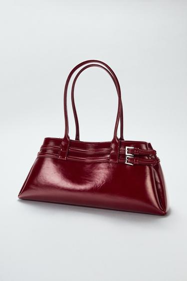 CITY BAG WITH BUCKLES - Red by Zara