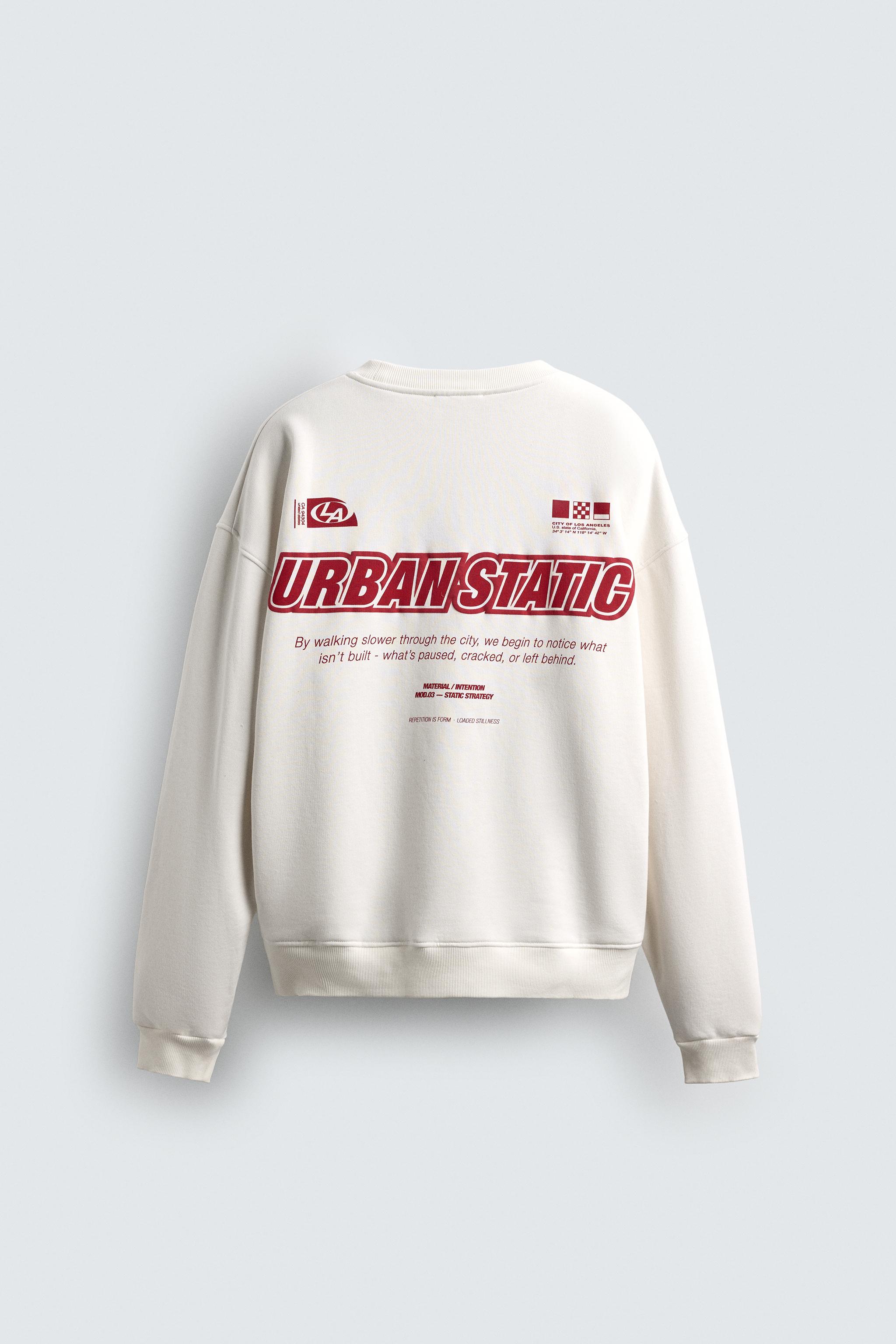 PRINTED TEXT SWEATSHIRT