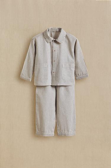 Zaras SET MED RANDIG JULPYJAMAS FÖR BARN (2-PACK) - Benvit