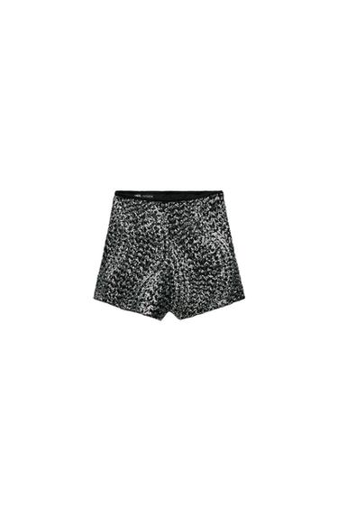 SEQUIN HIGH WAISTED SHORTS