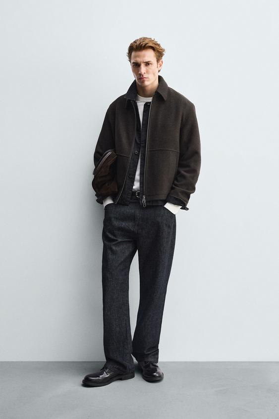 ZIPPERED TEXTURED JACKET