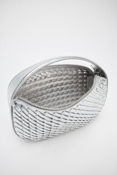 BRAIDED-EFFECT HANDBAG - Silver by Zara - Image 5