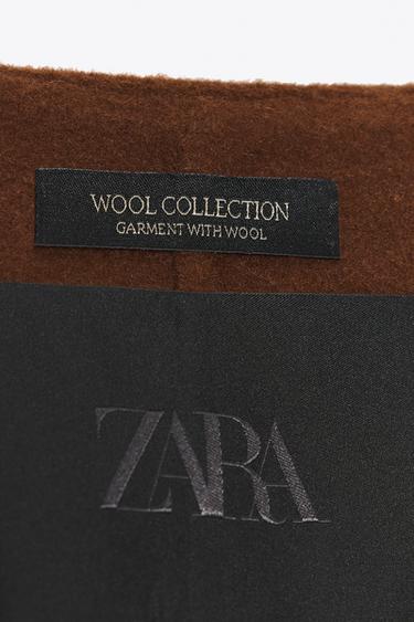 LONG BELTED COAT WITH WOOL ZW COLLECTION LIMITED EDITION - Brown by Zara - Image 8