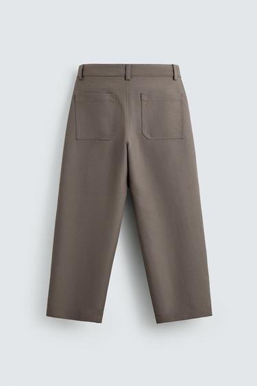 BALLOON FIT PLEATED TROUSERS - Mink by Zara - Image 7