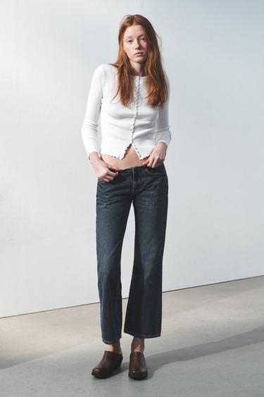 RIB KNIT CARDIGAN - White by Zara - Image 0