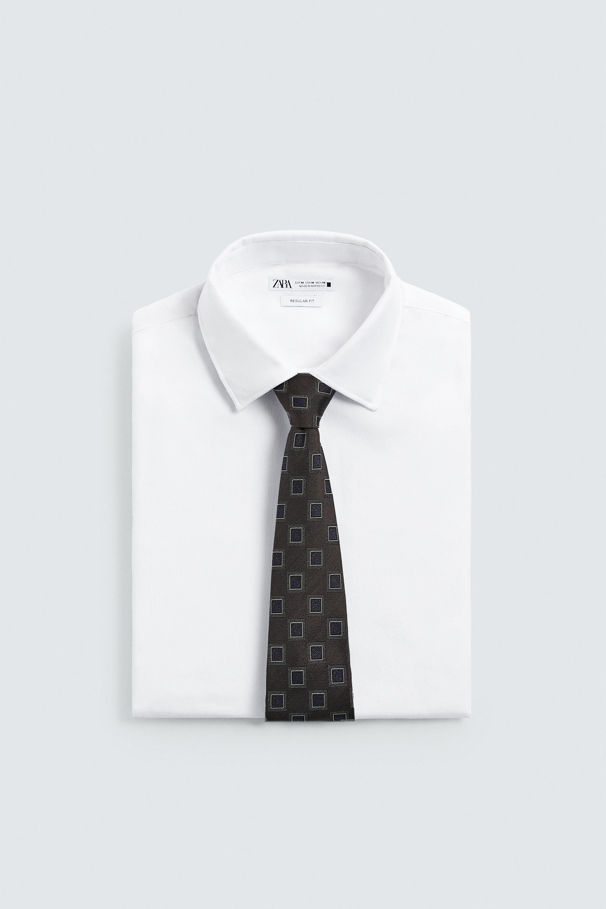 GEOMETRIC JACQUARD 100% SILK TIE