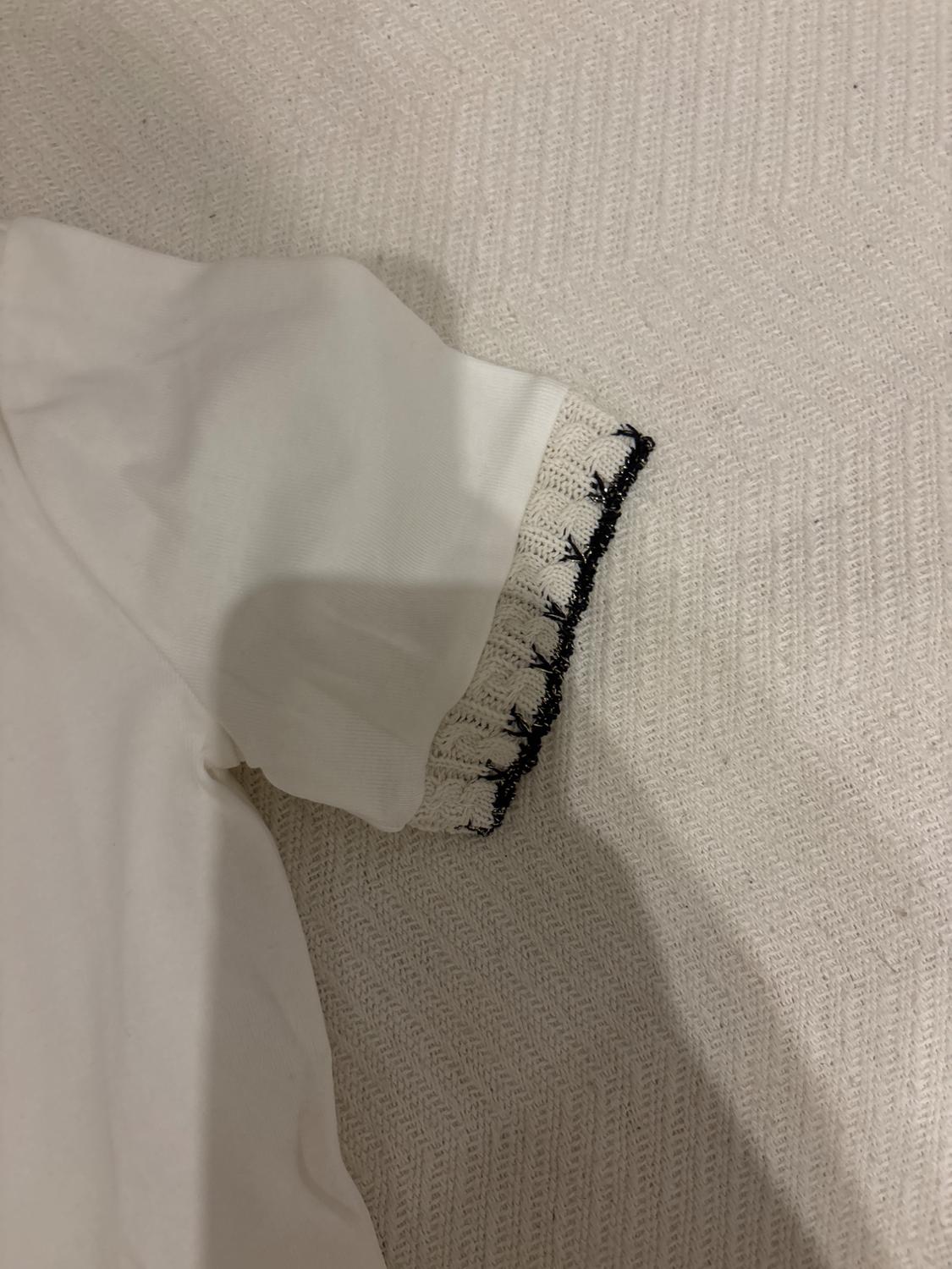 T-SHIRT WITH EMBELLISHED TRIM SLEEVES - Image 3