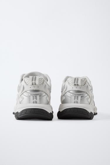 MESH SNEAKERS - White by Zara - Image 3