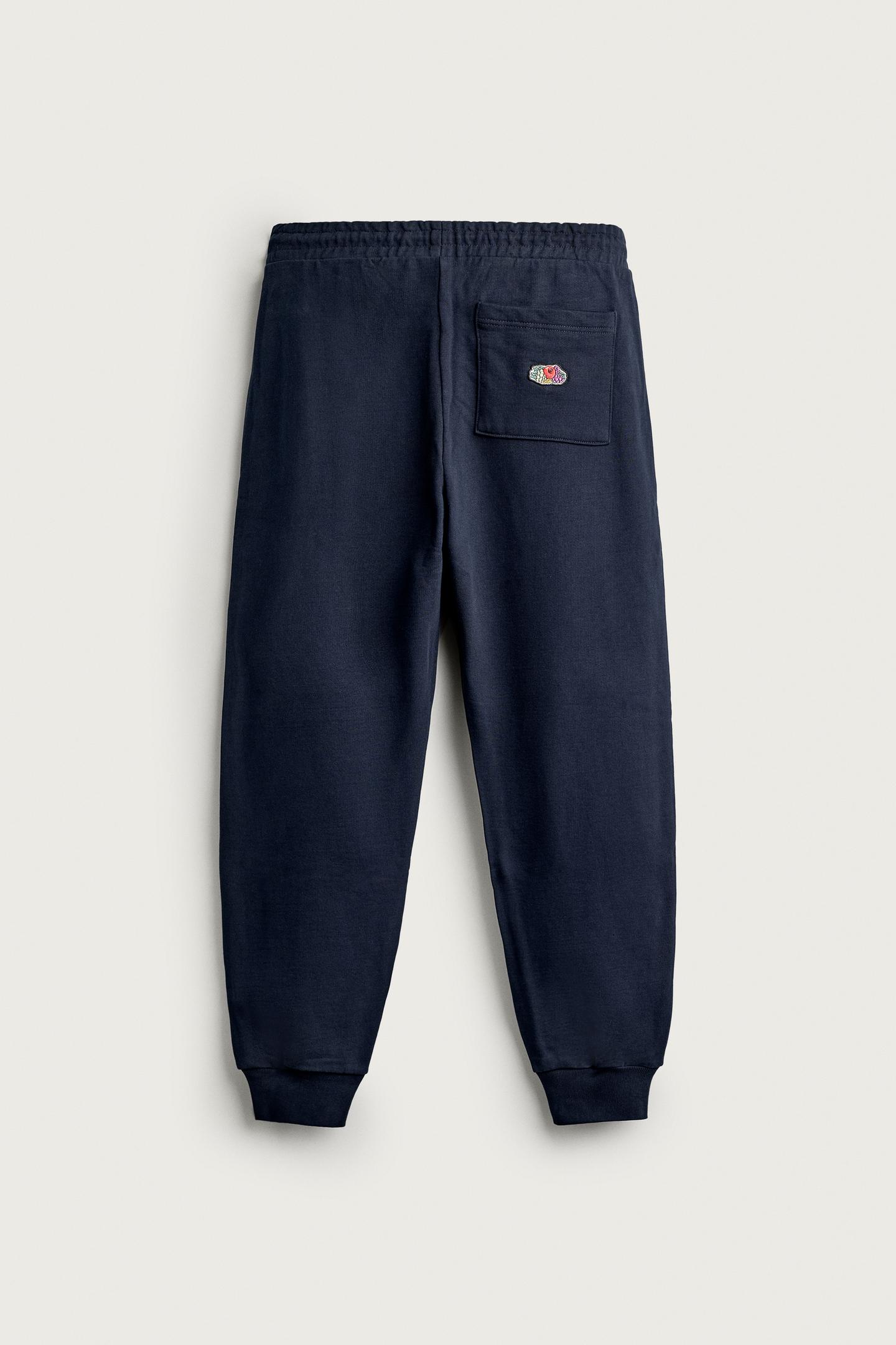 Мужские брюки Zara Fruit OF the Loom™ Cotton Sweatpants, цвет: Тёмно-синий — фото 7