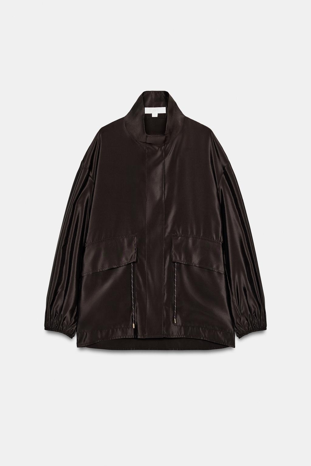 HIGH COLLAR JACKET WITH ADJUSTABLE WAIST - image 3