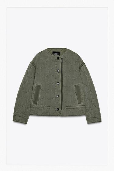 CAZADORA ACOLCHADA ZW COLLECTION - Khaki de Zara