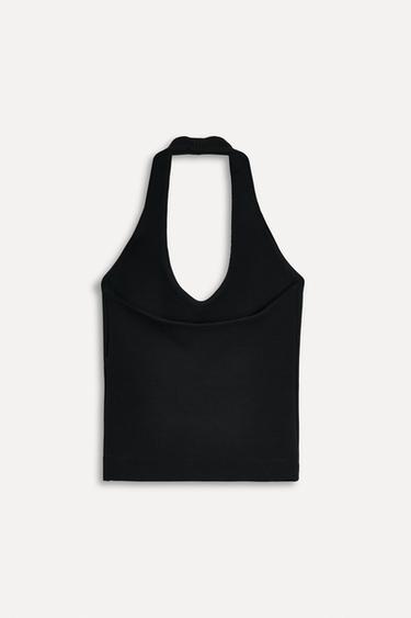 STRETCH HALTER TOP 50TH ANNIVERSARY - Black by Zara - Image 3